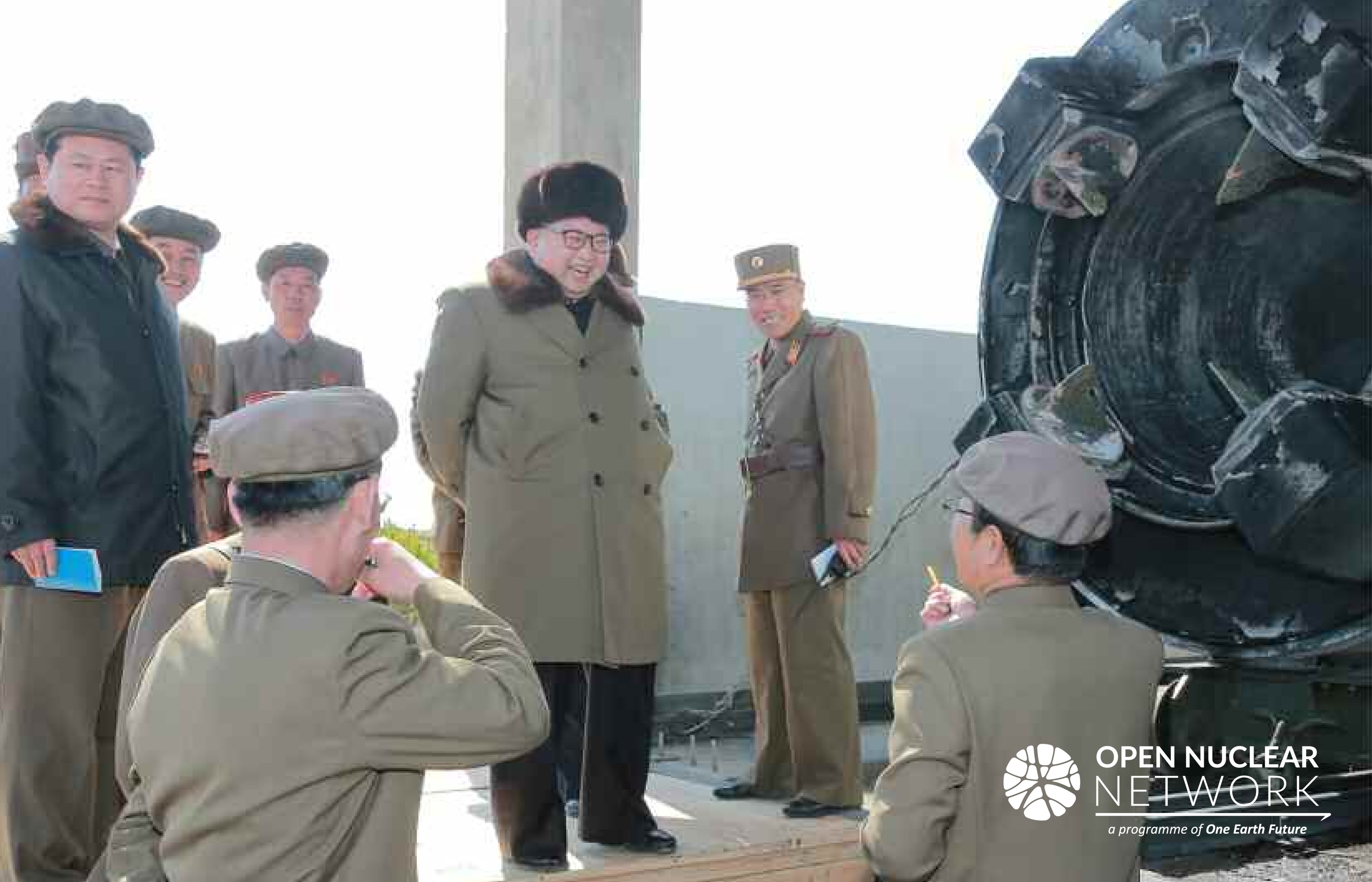 Figure 7-Kim Jong Un inspects the test of a solid motor with jet vanes