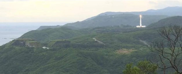 A Tien Kung-3 missile is launched on 15 July 2020 from Jiupeng Base