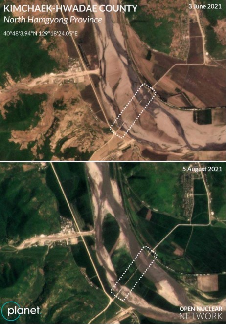 A damaged bridge near Chagundojang-dong