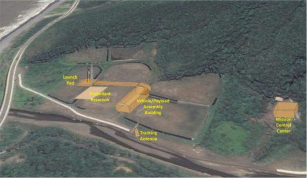 Layout of the TiSPACE launch site in Nantien in Taitung County