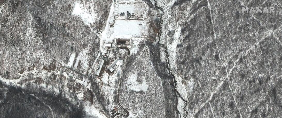 Punggye-ri nuclear weapons test site. Satellite imagery from 31 March 2022.