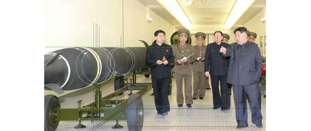 Using the 600 mm multiple rocket launcher round as reference, the face length of both Kim Jong Un and Hong Sung Mu have been measured for later use